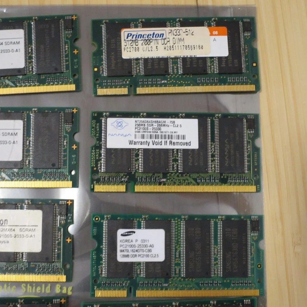 Lot of 21 Assorted‎ Brands & Sizes SODIMM Laptop Ram Memory - Untested